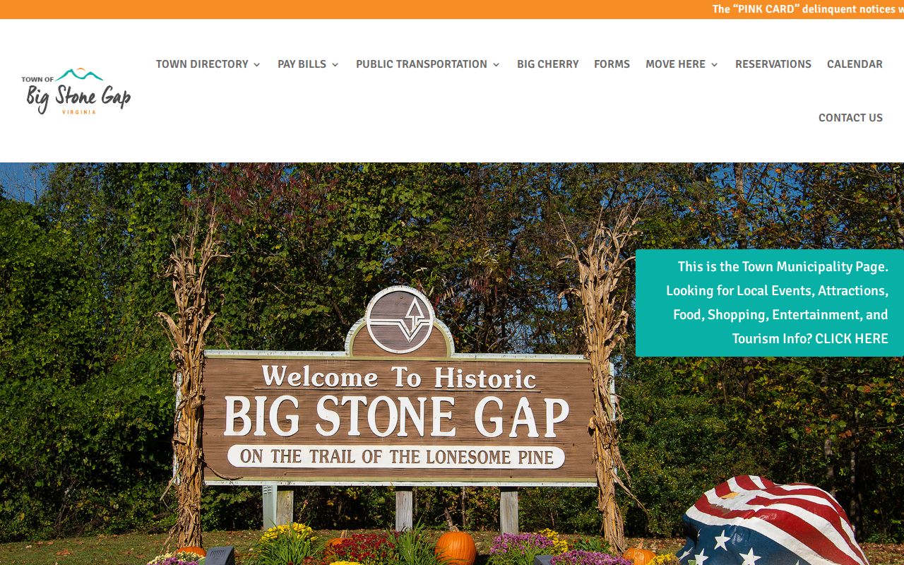 Big Stone Gap criminal records starting at the official town website