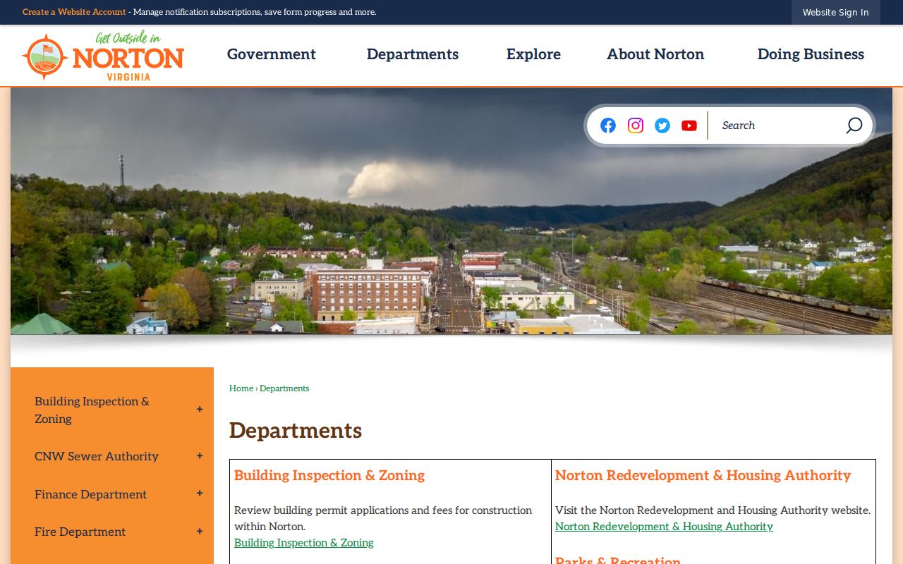 Norton criminal records city department directory