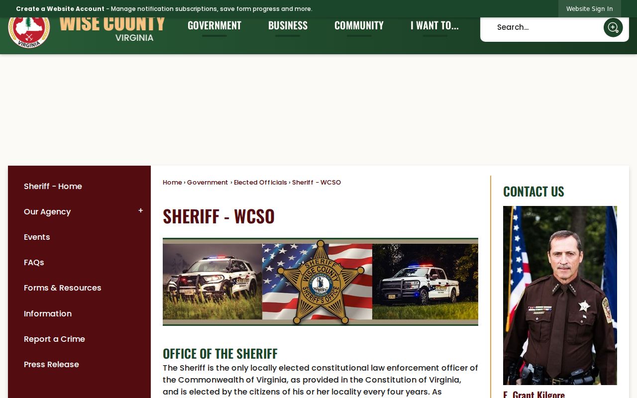 Wise County Sheriff's Office official page